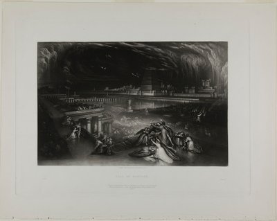 A Queda da Babilônia, de Ilustrações da Bíblia de John Martin