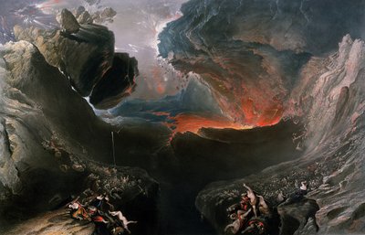 O Grande Dia de sua ira, gravado por Charles Mottram (1807-76), publicado por Thomas McLean, Londres, em 1857 (gravura colorida à mão) de John Martin