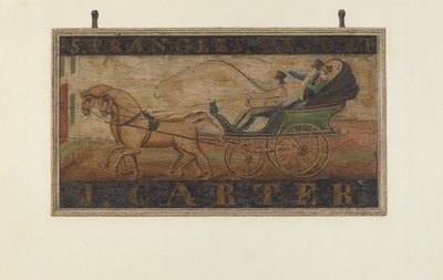 Placa da pousada: J. Carter verso, 1940. de John Matulis