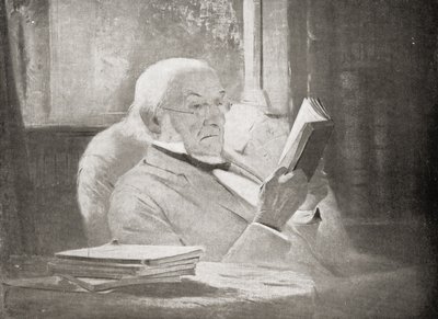 William Ewart Gladstone (1809-98) na velhice, ilustração de &39;VRI sua vida e Império&39; pelo Marquês de Lorne de John McLure Hamilton
