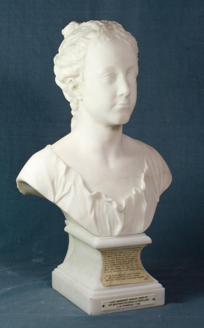 Busto de Margaret Cavendish, mais tarde Duquesa de Portland, c.1723 (mármore) de John Michael Rysbrack