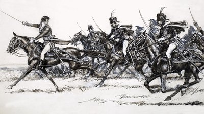 Carga de cavalaria de John Millar Watt