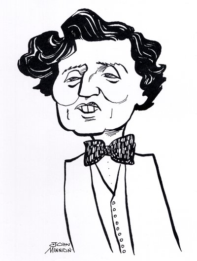 Alban Berg, caricatura - compositor austríaco, 9 de fevereiro de 1885 - 24 de dezembro de 1935 de John Minnion