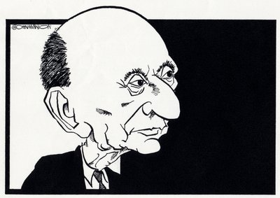Arnold Schoenberg, caricatura de John Minnion