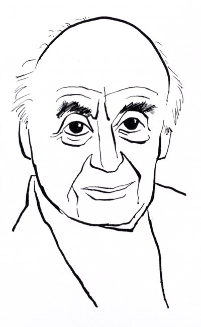 Berthold Goldschmidt, caricatura de John Minnion