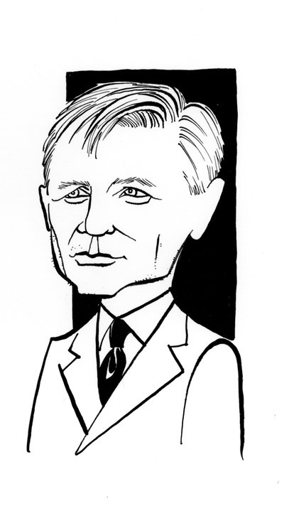 Caricatura de Daniel Craig, ator inglês: b de John Minnion