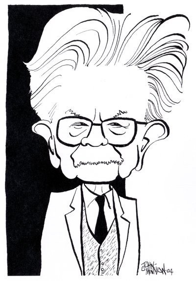 Elias Canetti, caricaturas de John Minnion