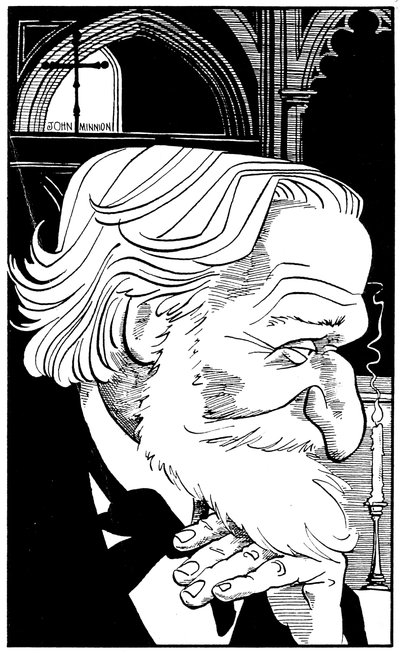 Giuseppe Verdi - retrato de perfil do compositor italiano, 9 ou 10 de outubro de 1813 - 27 de janeiro de 1901 de John Minnion