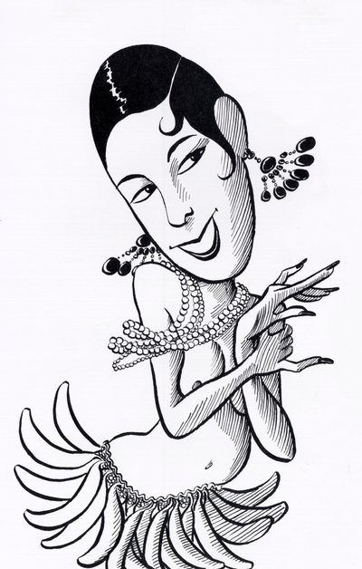 Josephine Baker, caricatura de John Minnion