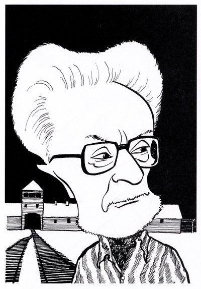 Primo Levi, caricaturas de John Minnion