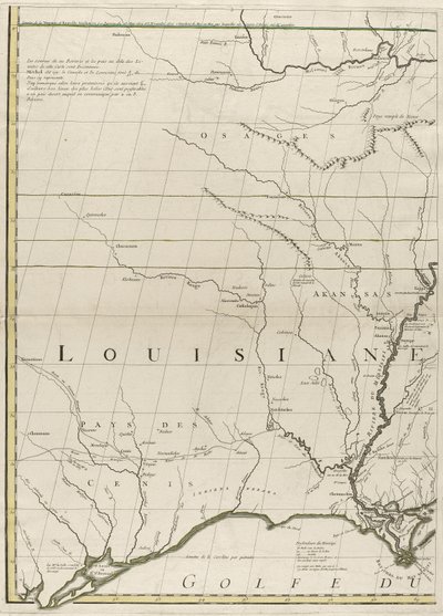 Um mapa dos domínios britânico e francês na América, 1756 (gravura com cor de contorno no papel) de John Mitchell