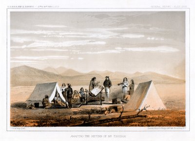 Aguardando o retorno do Sr. Tinkham, 1856. de John Mix Stanley