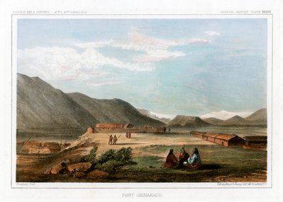 Fort Okinakane, EUA, 1856. de John Mix Stanley