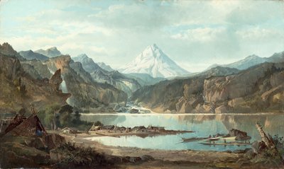 Paisagem montanhosa com índios, 1870-75 de John Mix Stanley