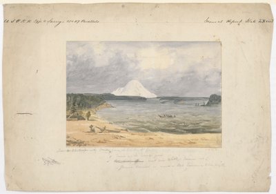 Puget Sound e Monte Rainier de Whitby de John Mix Stanley