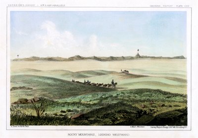 Rocky Mountains, olhando para o oeste, EUA, 1856. de John Mix Stanley
