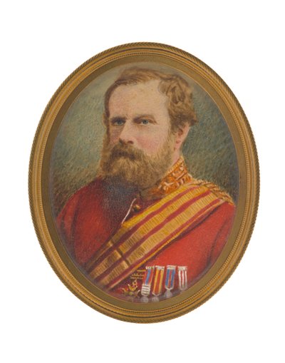 Tenente-General David Pott (1812-1881) em uniforme do pessoal de John Moffat