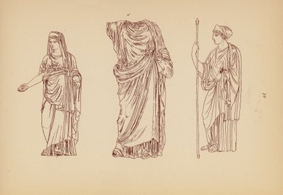 Fato de mulher da Grécia Antiga (litografia) de John Moyr Smith
