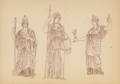 Fato de mulher da Grécia Antiga (litografia) de John Moyr Smith
