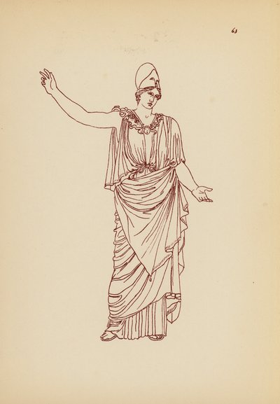 Fato de mulher da Grécia Antiga (litografia) de John Moyr Smith