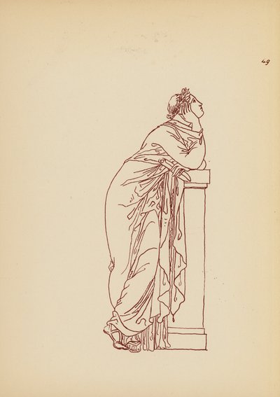 Fato de mulher da Grécia Antiga (litografia) de John Moyr Smith