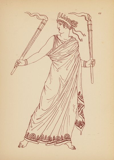 Fato de mulher da Grécia Antiga (litografia) de John Moyr Smith