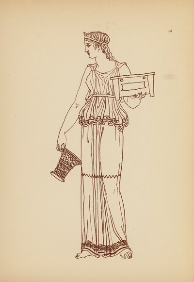Fato de mulher da Grécia Antiga (litografia) de John Moyr Smith