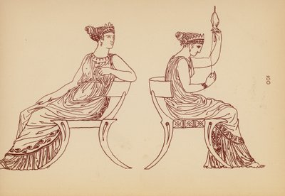 Fato de mulher da Grécia Antiga (litografia) de John Moyr Smith