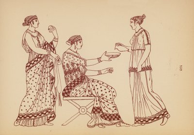 Fato de mulher da Grécia Antiga (litografia) de John Moyr Smith