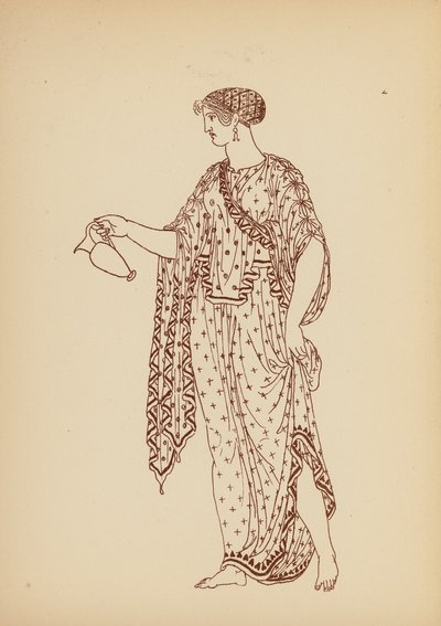 Fato de mulher da Grécia Antiga (litografia) de John Moyr Smith