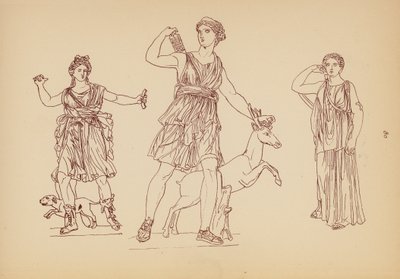 Fato de mulher da Grécia Antiga (litografia) de John Moyr Smith