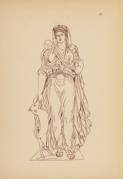Fato de mulher da Grécia Antiga (litografia) de John Moyr Smith
