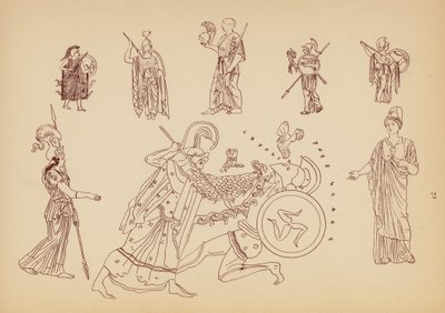 Fato de mulher da Grécia Antiga (litografia) de John Moyr Smith