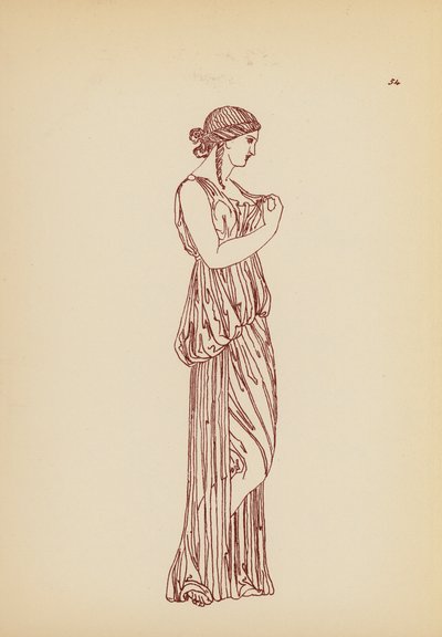Fato de mulher da Grécia Antiga (litografia) de John Moyr Smith