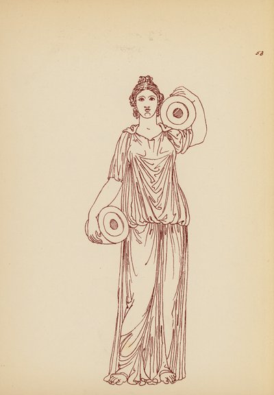 Fato de mulher da Grécia Antiga (litografia) de John Moyr Smith