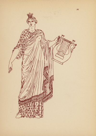 Fato de mulher da Grécia Antiga (litografia) de John Moyr Smith