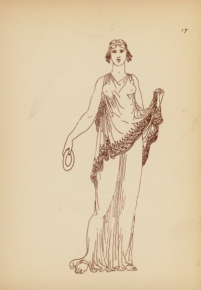 Fato de mulher da Grécia Antiga (litografia) de John Moyr Smith