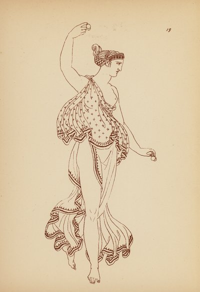 Fato de mulher da Grécia Antiga (litografia) de John Moyr Smith