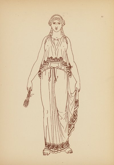 Fato de mulher da Grécia Antiga (litografia) de John Moyr Smith