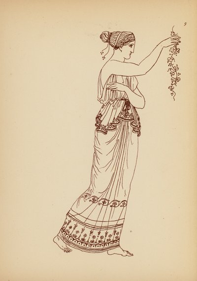 Fato de mulher da Grécia Antiga (litografia) de John Moyr Smith