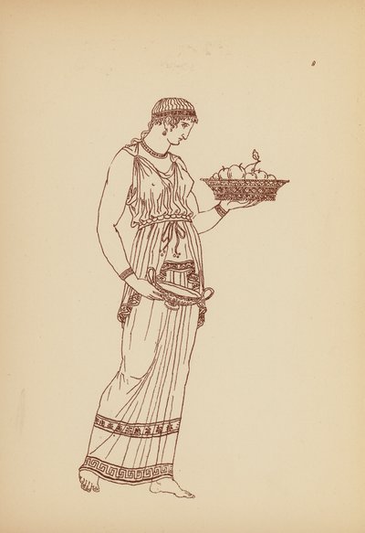 Fato de mulher da Grécia Antiga (litografia) de John Moyr Smith