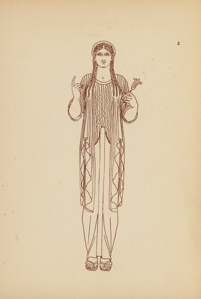 Fato de mulher da Grécia Antiga (litografia) de John Moyr Smith