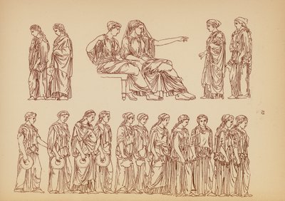 Fato de mulher da Grécia Antiga (litografia) de John Moyr Smith