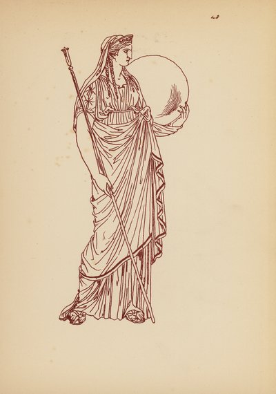 Fato de mulher da Grécia Antiga (litografia) de John Moyr Smith