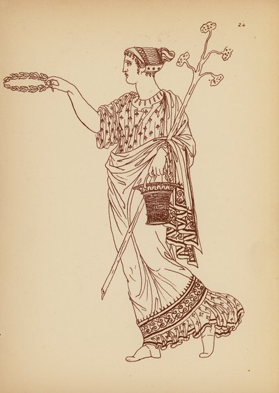 Fato de mulher da Grécia Antiga (litografia) de John Moyr Smith