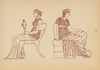 Fato de mulher da Grécia Antiga (litografia) de John Moyr Smith