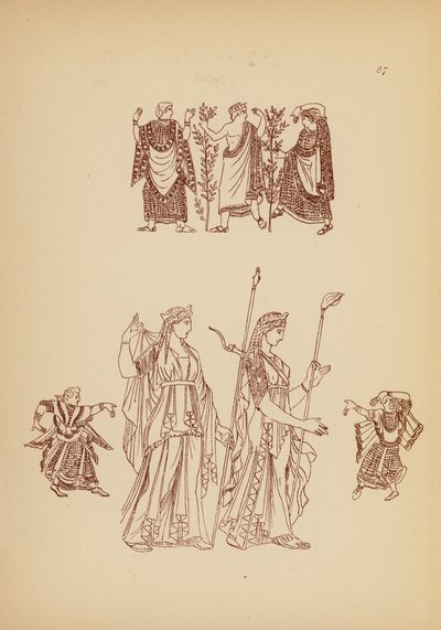 Fato de mulher da Grécia Antiga (litografia) de John Moyr Smith