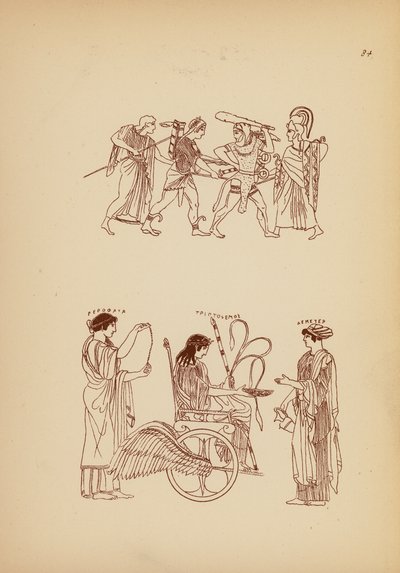 Fato de mulher da Grécia Antiga (litografia) de John Moyr Smith