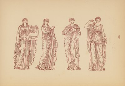 Fato de mulher da Grécia Antiga (litografia) de John Moyr Smith