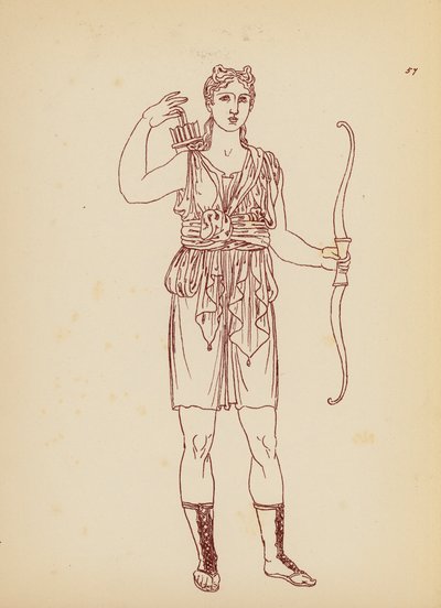 Fato de mulher da Grécia Antiga (litografia) de John Moyr Smith